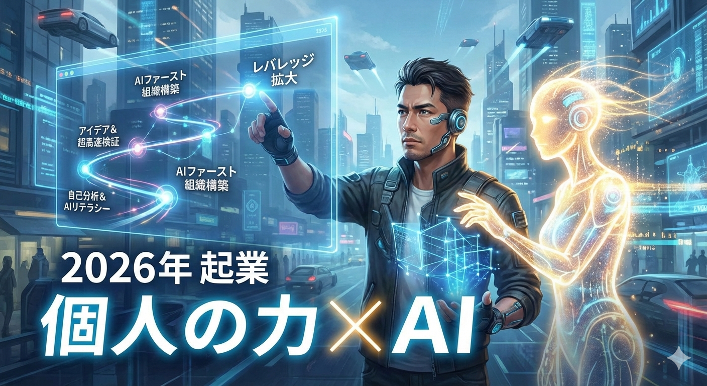 2026年、起業で成功するなら「個人の力×AI」が鍵！未経験から始めるロードマップ